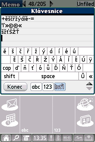 SW klávesnice Memo LifeDrive - česká/slovenská lokalizace - velké